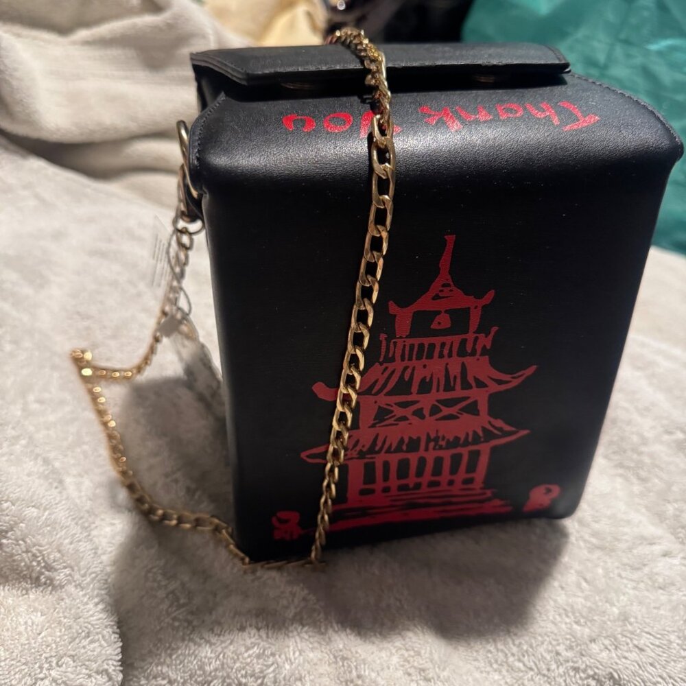 Women’s Chinese Take Out Box Handbag Purse Crossbody Bag NWT novelty cute trendy
